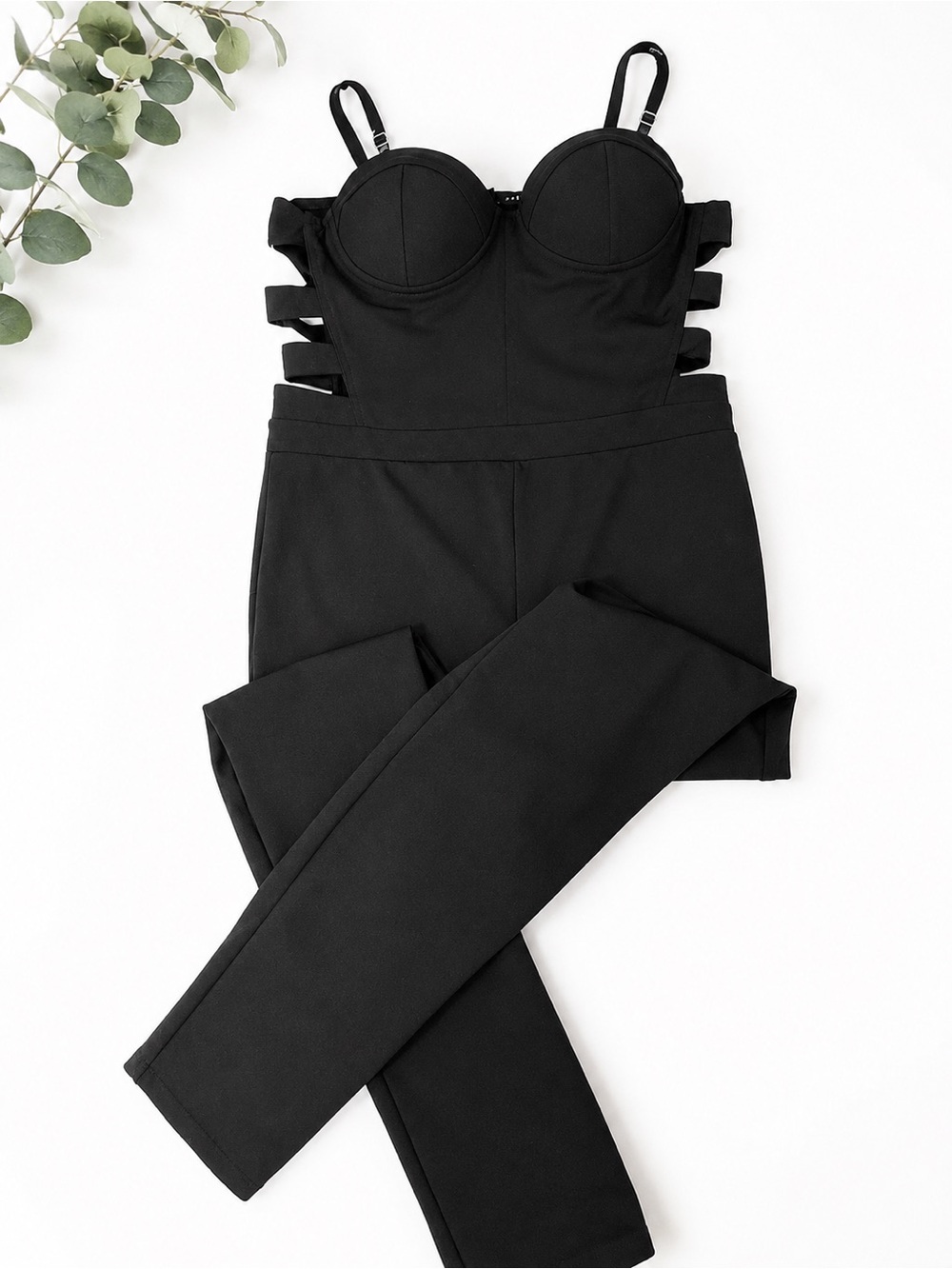 Haute Monde Black Bustier Jumpsuit